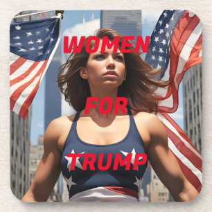 VROUWEN VOOR TRUMP BIER ONDERZETTER