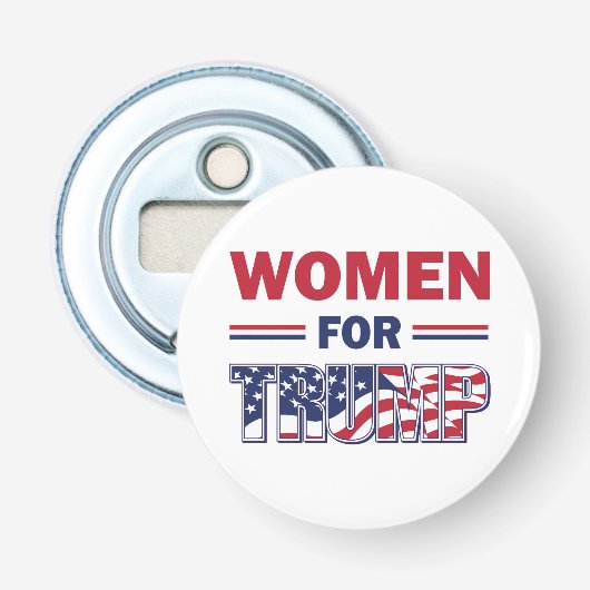 Vrouwen voor Trump Button Flesopener (Voorkant)
