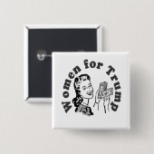 Vrouwen voor Trump - Money Dollars Donald Vierkante Button 5,1 Cm (Voorkant /achterkant)