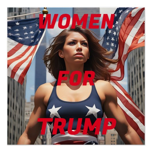 VROUWEN VOOR TRUMP PERFECT POSTER (Voorkant)