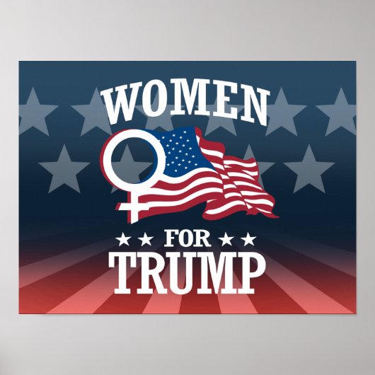 VROUWEN VOOR TRUMP POSTER (Voorkant)