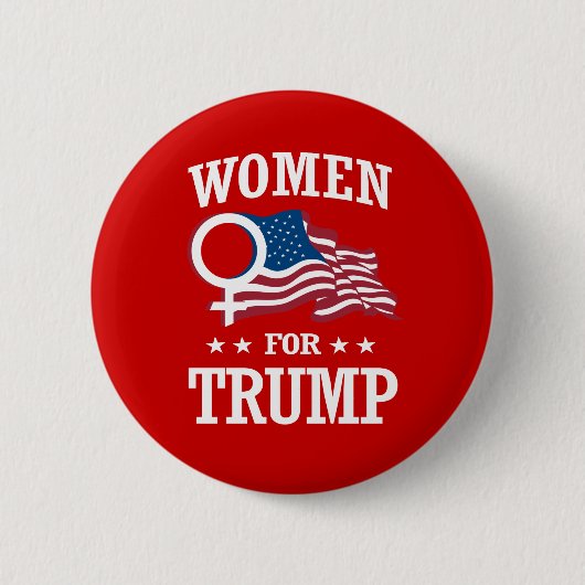 VROUWEN VOOR TRUMP RONDE BUTTON 5,7 CM (Voorkant)