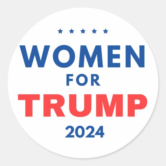 Vrouwen voor Trump Ronde Sticker (Voorkant)