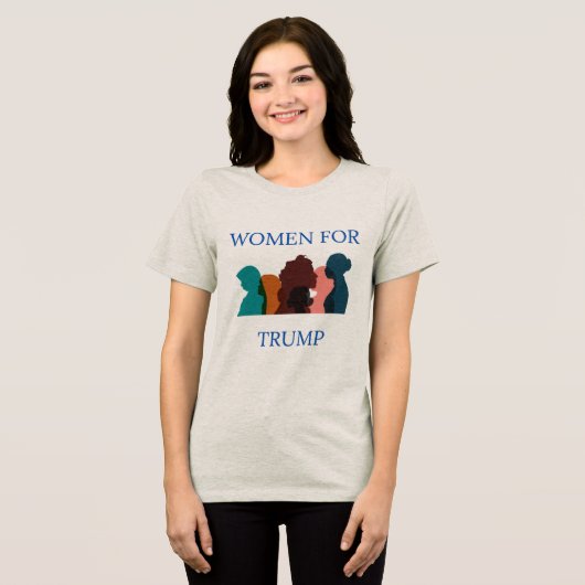 Vrouwen voor Trump Tri-Blend Shirt (Voorkant volledig)