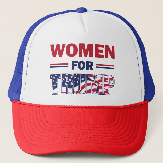 Vrouwen-voor-TRUMP- Trucker Pet (Voorkant)