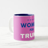 Vrouwen voor Trump Tweekleurige Koffiemok (Voorkant links)