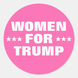 Vrouwen voor Trump verkiezing MAGA roze Ronde Sticker