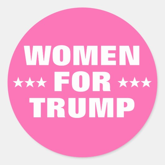 Vrouwen voor Trump verkiezing MAGA roze Ronde Sticker (Voorkant)