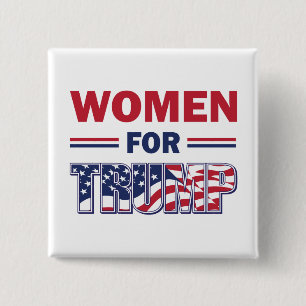 Vrouwen voor Trump Vierkante Button 5,1 Cm