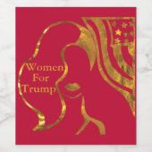 VROUWEN VOOR TRUMP WIJN ETIKET (Enkel label)