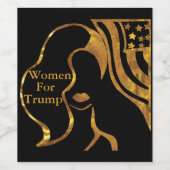 VROUWEN VOOR TRUMP WIJN ETIKET (Enkel label)