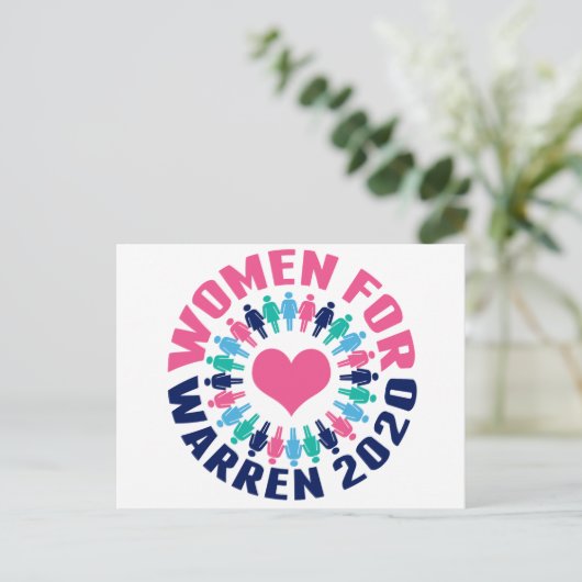 Vrouwen voor Warren 2020 Briefkaart (Staand voorkant)
