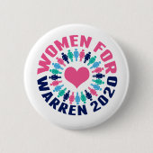Vrouwen voor Warren 2020 Ronde Button 5,7 Cm (Voorkant)
