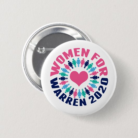Vrouwen voor Warren 2020 Ronde Button 5,7 Cm (Voorkant /achterkant)