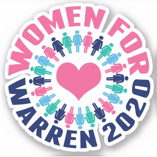 Vrouwen voor Warren 2020 Sticker (Voorkant)