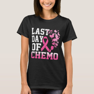 Vrouwen vorige dag chemo Roze borstkanker T-shirt