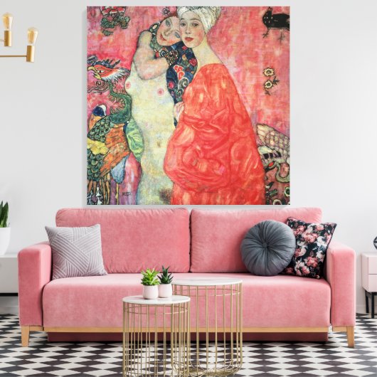 Vrouwen Vrienden, 1916-17 Canvas Afdruk (Insitu (Woonkamer))