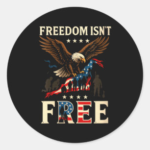 Vrouwen vrijheid is niet patriottische adelaar usa ronde sticker