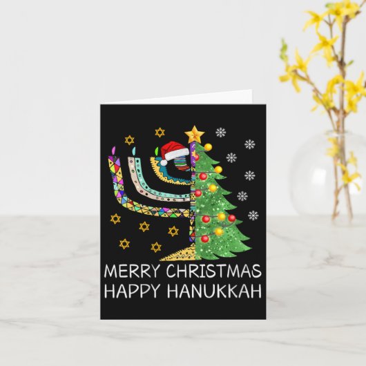 Vrouwen Vrolijk Kerstfeest Gelukkig Chanoeka Joods Kaart (Gele Bloem)