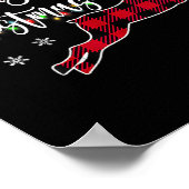 Vrouwen Vrolijk Kerstfeest Rendier Buffalo Plaid R Poster (Hoek)