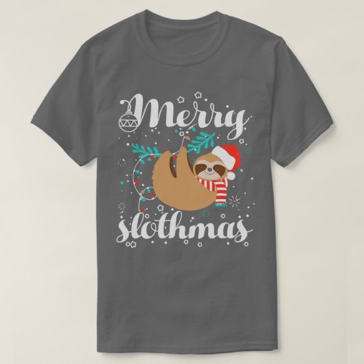 Vrouwen Vrolijk Kerstfeest Slothmas Luiaard liefhe T-shirt (Design voorkant)