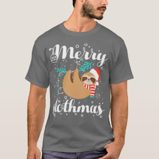 Vrouwen Vrolijk Kerstfeest Slothmas Luiaard liefhe T-shirt