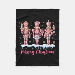 Vrouwen Vrolijk Kerstmis Roze Notenkraker Squad Xm Fleece Deken