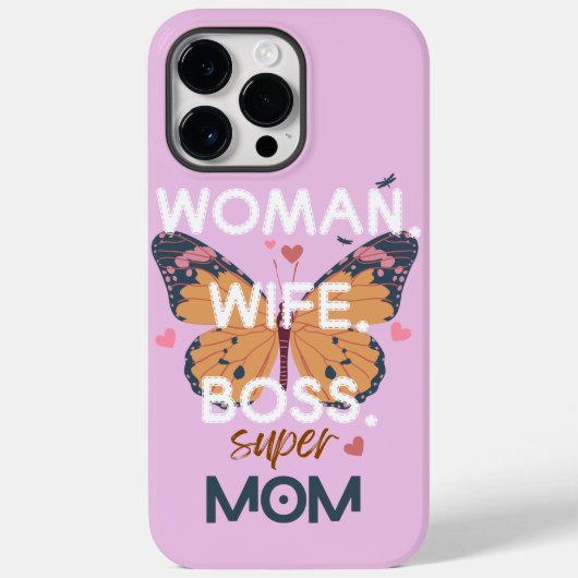 Vrouwen, vrouw, baas, super mam Case-Mate iPhone case (Achterkant)