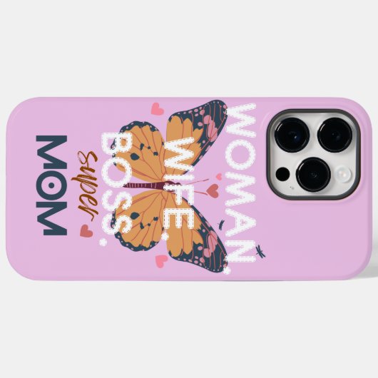 Vrouwen, vrouw, baas, super mam Case-Mate iPhone case (Achterkant (horizontaal))