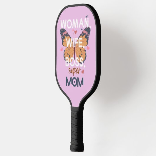 Vrouwen, vrouw, baas, super mam pickleball paddle (Links)