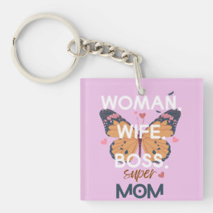 Vrouwen, vrouw, baas, super mam sleutelhanger