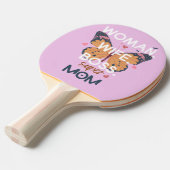 Vrouwen, vrouw, baas, super mam tafeltennisbatje (Voorkant Gekanteld)
