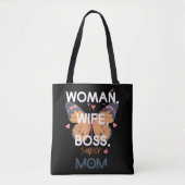 Vrouwen, vrouw, baas, super mam tote bag (Voorkant)