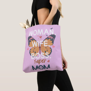 Vrouwen, vrouw, baas, super mam tote bag