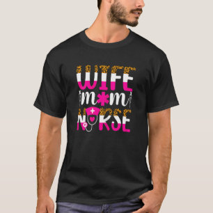 Vrouwen Vrouw Mam Verpleegster Ren LPN Luipaard Th T-shirt
