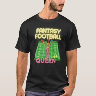 Vrouwen Vrouwelijke Fantasy Football Koningin Comp T-shirt