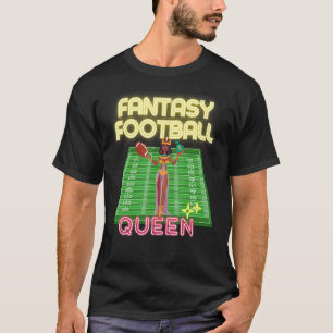 Vrouwen Vrouwelijke Fantasy Football Koningin Leag T-shirt