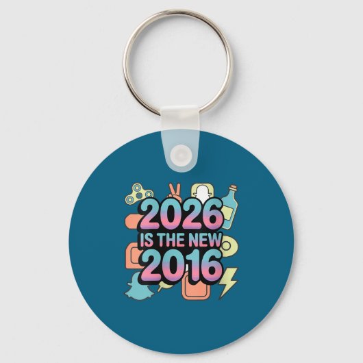 Vrouwen Vrouwen 2016 Retro Nostalgie V Sleutelhanger (Voorkant)