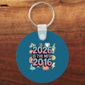 Vrouwen Vrouwen 2016 Retro Nostalgie V Sleutelhanger (Voorkant)