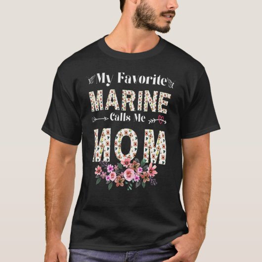 Vrouwen Vrouwen Mijn favoriete marinier noemt mij  T-shirt (Voorkant)