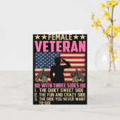 Vrouwen Vrouwen Veteraan Soldaat Trots Vrouw Veter Kaart (Gele Bloem)