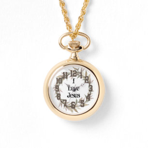 Vrouwen waar ik van hou Jezus Crown Wreath Watch Horloge
