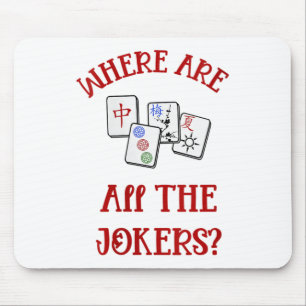 Vrouwen waar zijn alle jokers grappig mahjong v-ne muismat