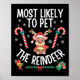 Vrouwen waarschijnlijk huisdier van de rendierfami poster