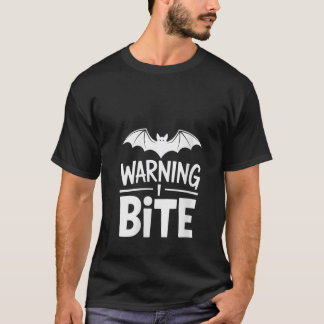 Vrouwen Waarschuwing Ik Bijt Grappige Halloween Hu T-shirt