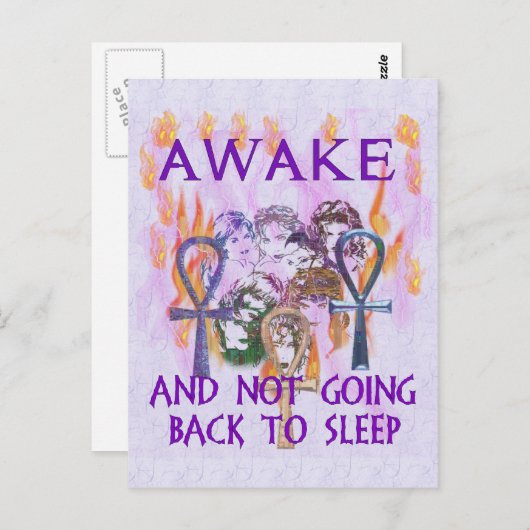 Vrouwen wakker briefkaart (Voorkant / Achterkant)