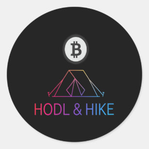 Vrouwen Wandelavontuur Wandel Blockchain Sats Bevr Ronde Sticker