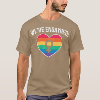 Vrouwen waren EnGAYgeerd LGBT-huwelijk Bruid T-shirt