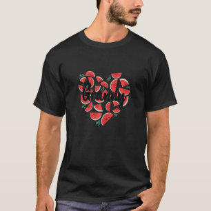 Vrouwen Watermeloen Hart Granny Zomer Vibe T-shirt