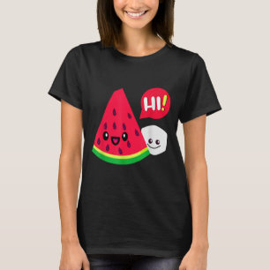 Vrouwen Watermeloen Suiker Hi Funny Gezegde Hi Sum T-shirt